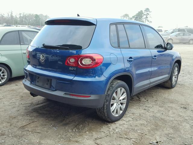 WVGAV75N19W541079 - 2009 VOLKSWAGEN TIGUAN S BLUE photo 4