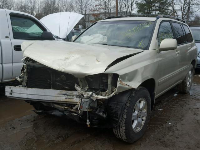 JTEGF21A630114892 - 2003 TOYOTA HIGHLANDER BEIGE photo 2