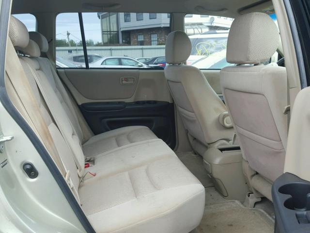 JTEGF21A630114892 - 2003 TOYOTA HIGHLANDER BEIGE photo 6