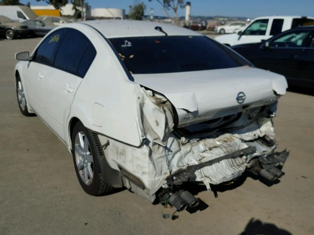 1N4BA41E75C868211 - 2005 NISSAN MAXIMA SE WHITE photo 3