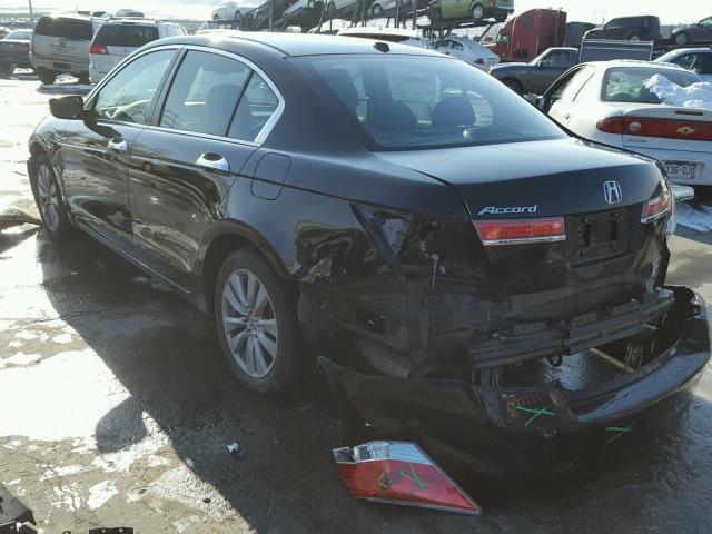 1HGCP3F86BA002275 - 2011 HONDA ACCORD EXL BLACK photo 3