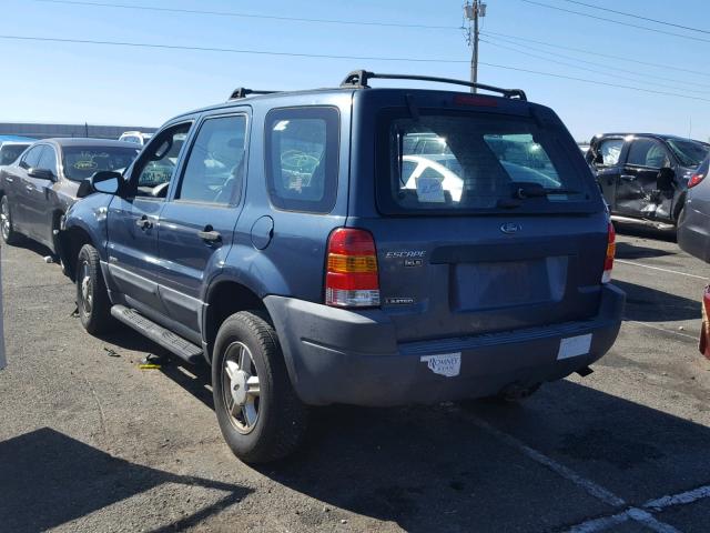 1FMYU02141KB12525 - 2001 FORD ESCAPE XLS BLUE photo 3