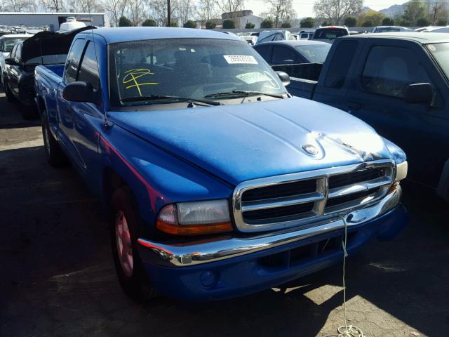 1B7GL22X2YS672122 - 2000 DODGE DAKOTA BLUE photo 3