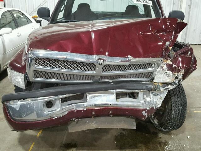 1B7HF16Z51S207552 - 2001 DODGE RAM 1500 BURGUNDY photo 9