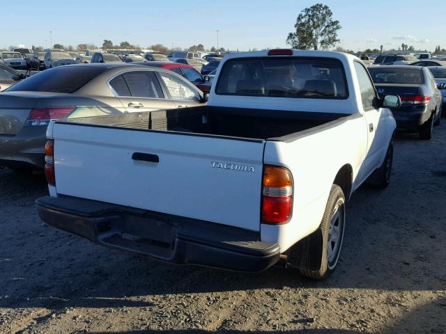 5TENL42N04Z415340 - 2004 TOYOTA TACOMA WHITE photo 4