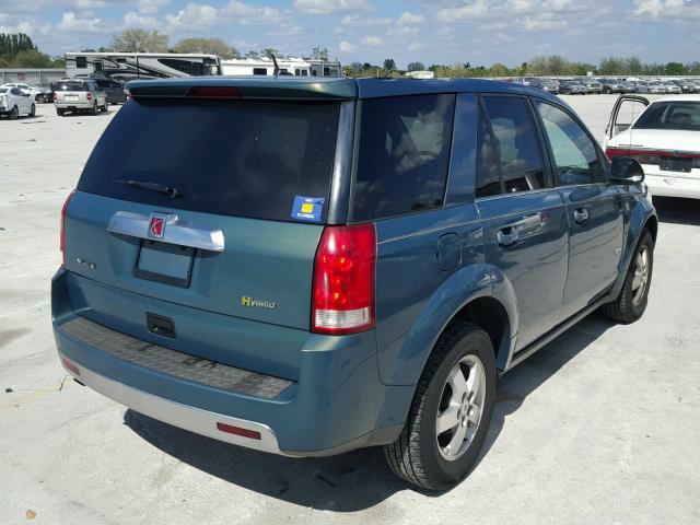 5GZCZ33Z87S814313 - 2007 SATURN VUE HYBRID GREEN photo 4