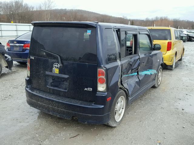 JTLKT324054022358 - 2005 TOYOTA SCION XB BLUE photo 4