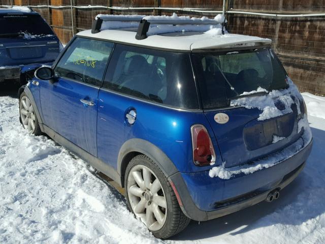 WMWRE33536TL20256 - 2006 MINI COOPER S BLUE photo 3