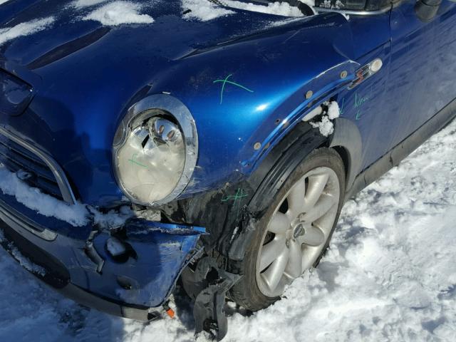 WMWRE33536TL20256 - 2006 MINI COOPER S BLUE photo 9