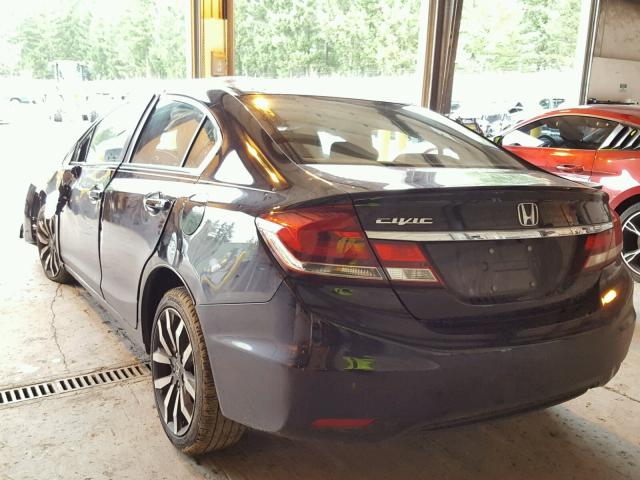 19XFB2F9XEE248177 - 2014 HONDA CIVIC EXL BLACK photo 3