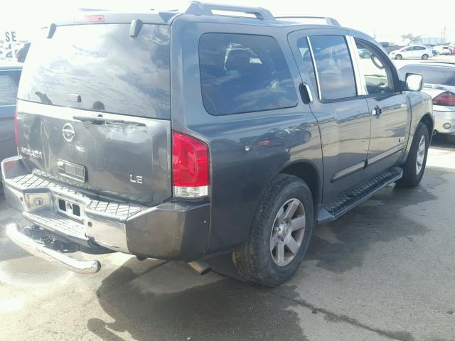 5N1AA08B45N702660 - 2005 NISSAN ARMADA SE GRAY photo 4