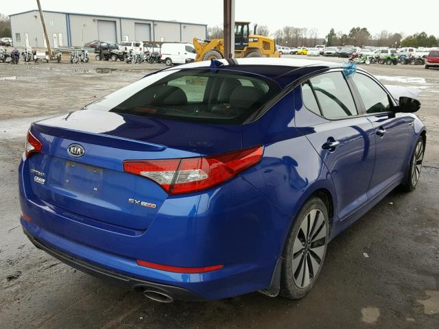 5XXGR4A61CG045594 - 2012 KIA OPTIMA SX BLUE photo 4