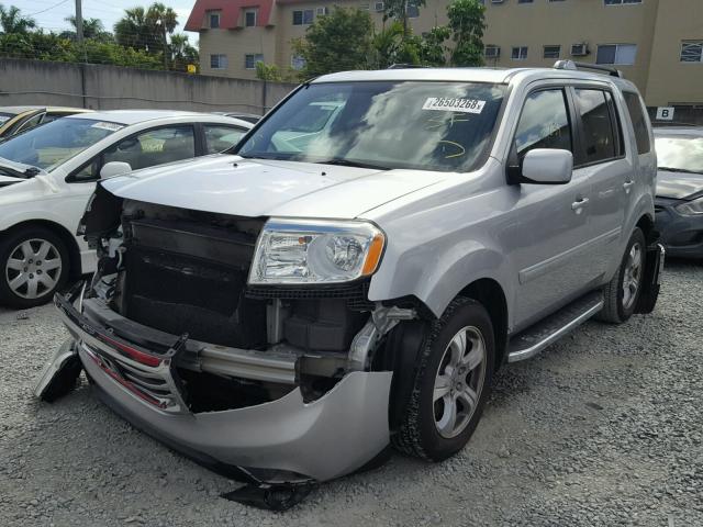 5FNYF3H59DB024369 - 2013 HONDA PILOT EXL SILVER photo 2