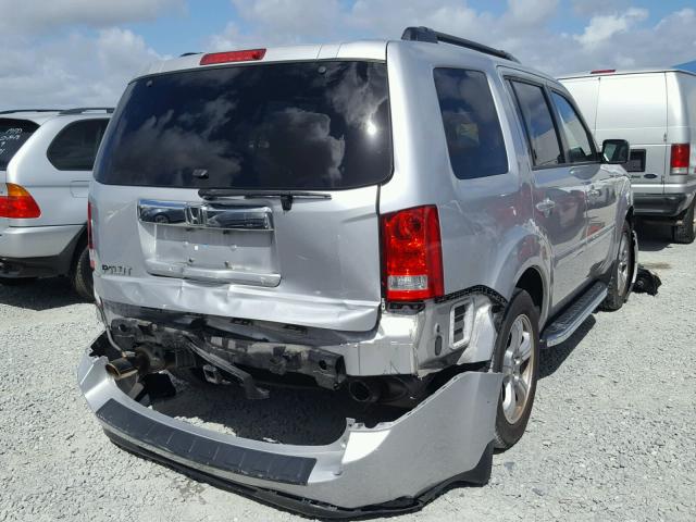 5FNYF3H59DB024369 - 2013 HONDA PILOT EXL SILVER photo 4