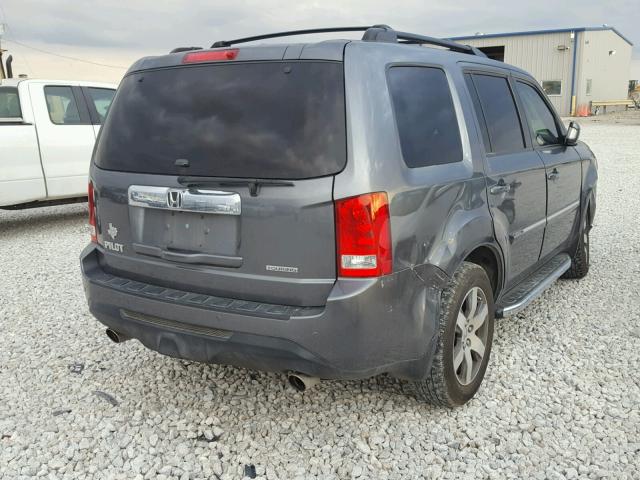 5FNYF3H92DB034633 - 2013 HONDA PILOT TOUR GRAY photo 4