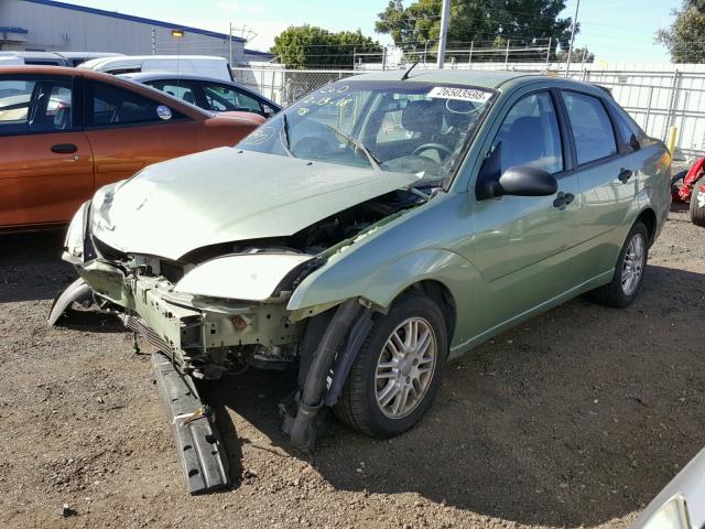 1FAHP34N77W226880 - 2007 FORD FOCUS ZX4 GREEN photo 2