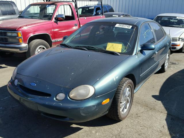 1FALP53S9TG199585 - 1996 FORD TAURUS LX GREEN photo 2