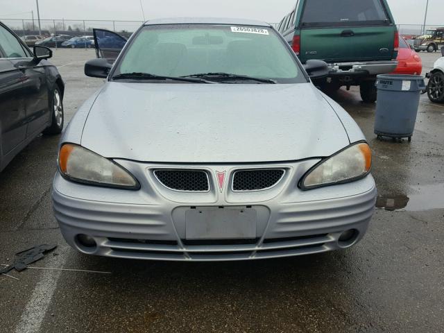 1G2NE12T8XM799876 - 1999 PONTIAC GRAND AM S SILVER photo 9