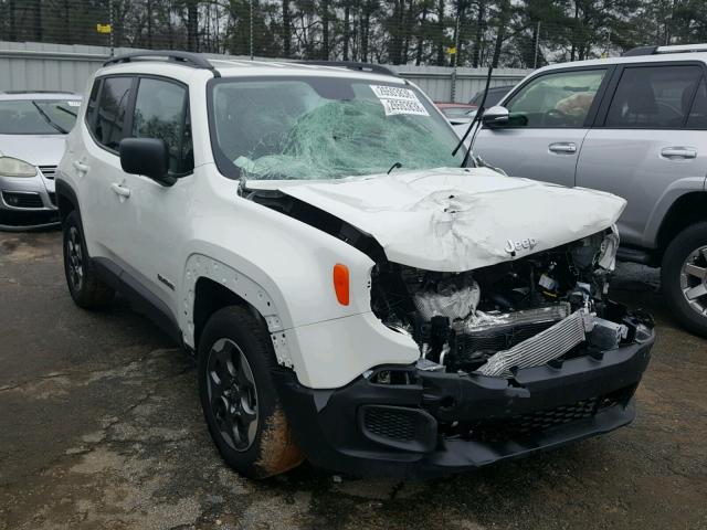 ZACCJAAB6HPF53838 - 2017 JEEP RENEGADE S თეთრი ფოტო 1