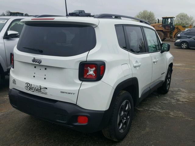 ZACCJAAB6HPF53838 - 2017 JEEP RENEGADE S თეთრი ფოტო 4
