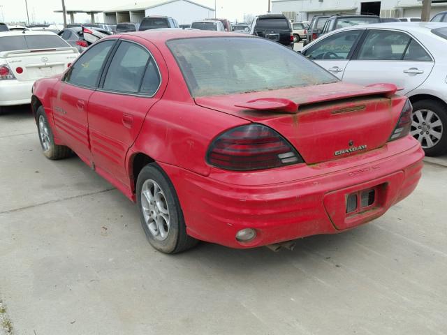 1G2NF52T11C107653 - 2001 PONTIAC GRAND AM S RED photo 3