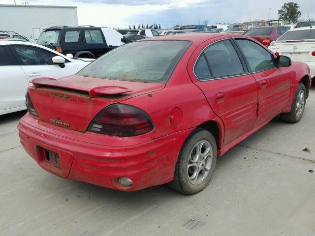 1G2NF52T11C107653 - 2001 PONTIAC GRAND AM S RED photo 4