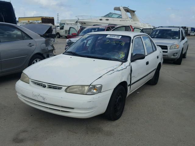 1NXBR12EXYZ408261 - 2000 TOYOTA COROLLA VE WHITE photo 2