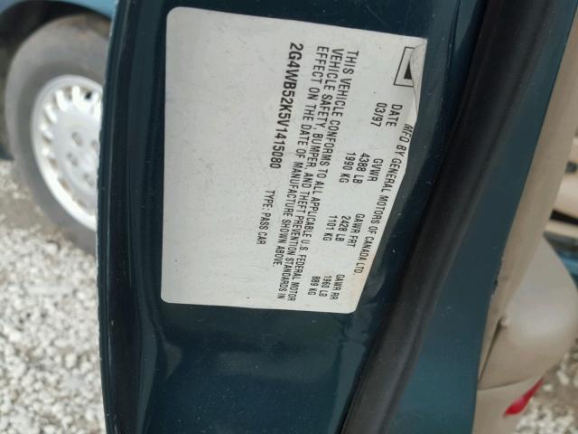 2G4WB52K5V1415080 - 1997 BUICK REGAL LS GREEN photo 10