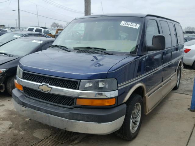 1GBFG15TX41104840 - 2004 CHEVROLET EXPRESS G1 BLUE photo 2