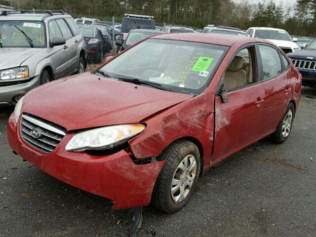 KMHDU46D89U750786 - 2009 HYUNDAI ELANTRA GL RED photo 2