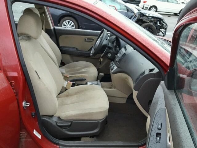 KMHDU46D89U750786 - 2009 HYUNDAI ELANTRA GL RED photo 5