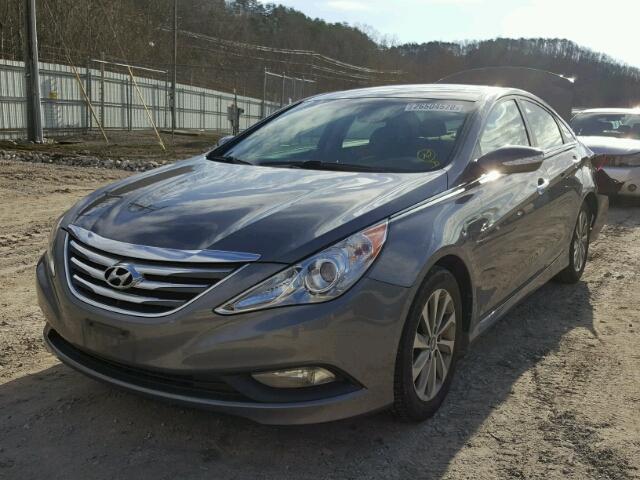 5NPEC4AC8EH889332 - 2014 HYUNDAI SONATA SE GRAY photo 2