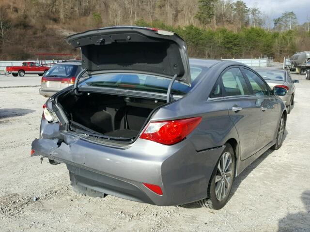 5NPEC4AC8EH889332 - 2014 HYUNDAI SONATA SE GRAY photo 4