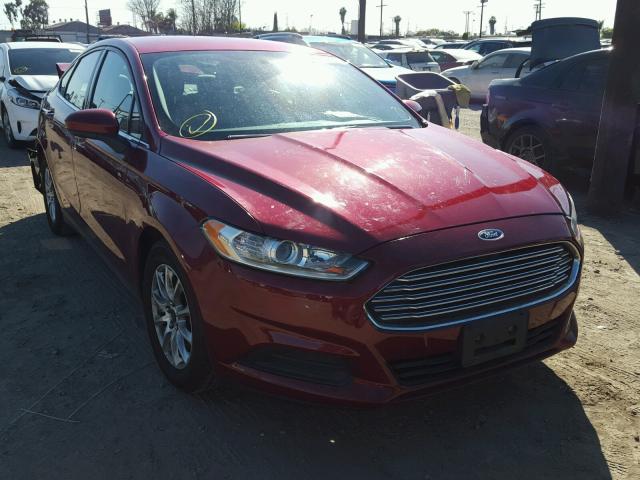 3FA6P0G79GR166073 - 2016 FORD FUSION S BURGUNDY photo 1