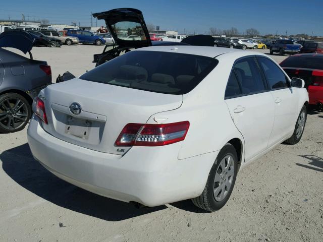 4T4BF3EK1AR023446 - 2010 TOYOTA CAMRY BASE WHITE photo 4