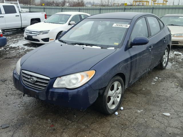 KMHDU46D79U611636 - 2009 HYUNDAI ELANTRA GL BLUE photo 2