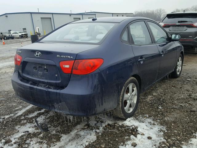 KMHDU46D79U611636 - 2009 HYUNDAI ELANTRA GL BLUE photo 4