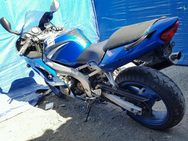 JKAZX4J131A037857 - 2001 KAWASAKI ZX600 J1 BLUE photo 3