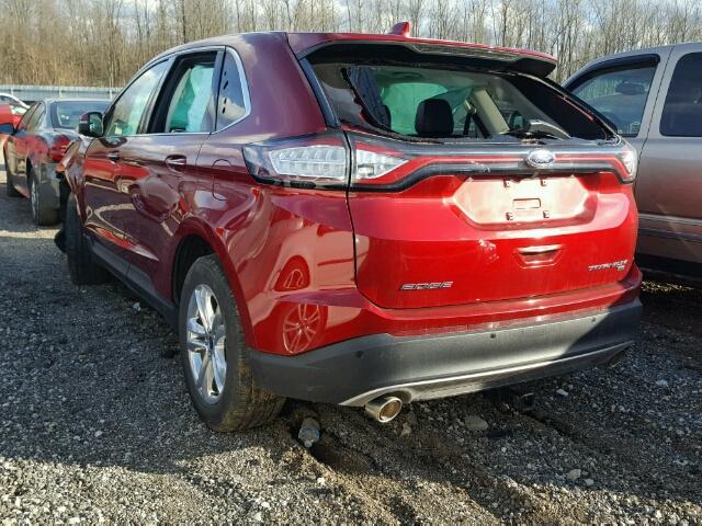 2FMPK4K82GBB30627 - 2016 FORD EDGE TITAN RED photo 3