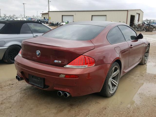 WBSEH93426B797987 - 2006 BMW M6 RED photo 4