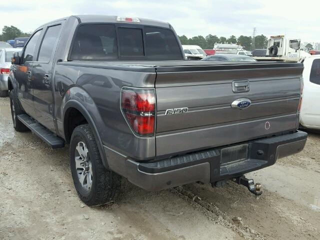 1FTFW1ET0DFA04358 - 2013 FORD F150 SUPER GRAY photo 3