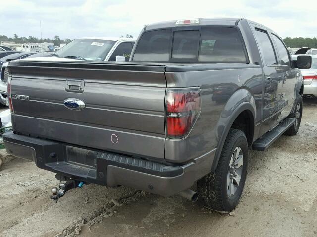 1FTFW1ET0DFA04358 - 2013 FORD F150 SUPER GRAY photo 4