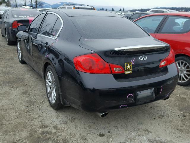 JNKBV61E87M723104 - 2007 INFINITI G35 BLACK photo 3