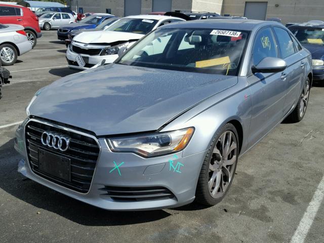 WAUGGAFC2DN123337 - 2013 AUDI A6 PREMIUM GRAY photo 2