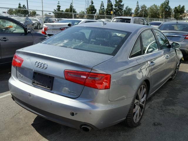 WAUGGAFC2DN123337 - 2013 AUDI A6 PREMIUM GRAY photo 4