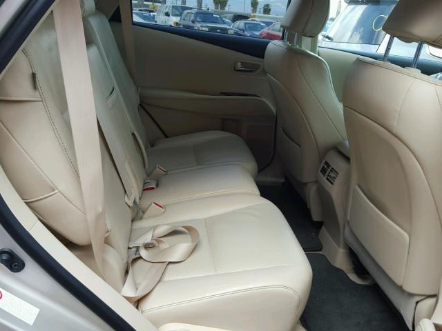 JTJZK1BAXD2007512 - 2013 LEXUS RX 350 BEIGE photo 6