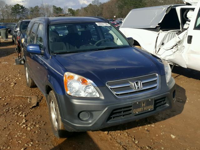 JHLRD68585C007320 - 2005 HONDA CR-V LX BLUE photo 1