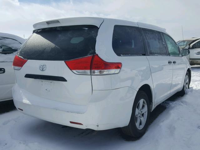 5TDZK3DC7DS338165 - 2013 TOYOTA SIENNA BAS WHITE photo 4