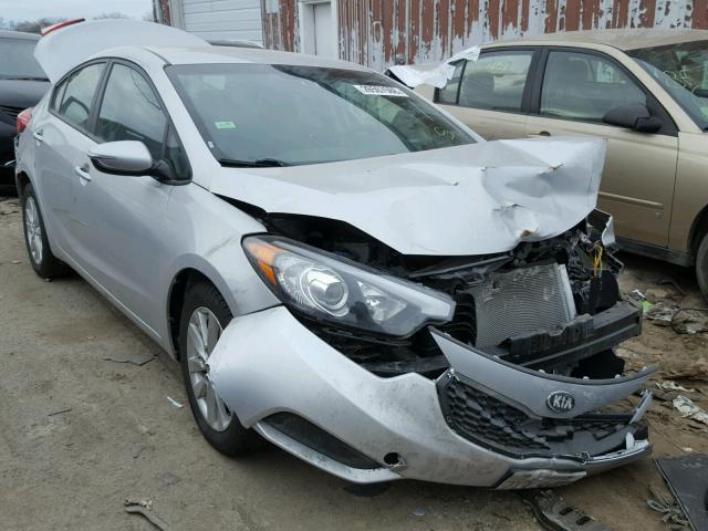 KNAFX4A60G5580084 - 2016 KIA FORTE LX SILVER photo 1