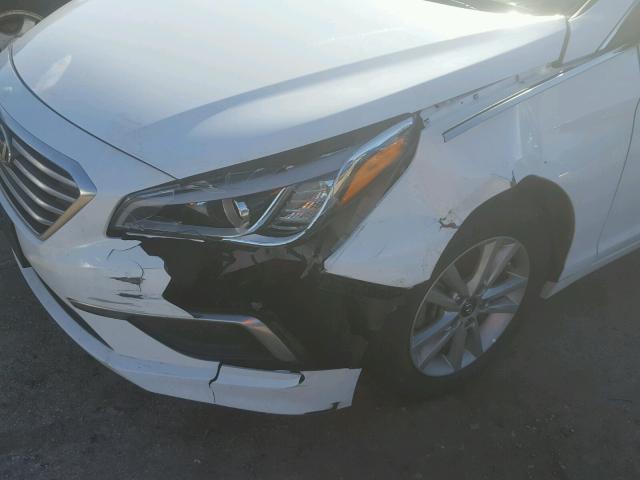 5NPE24AF0GH329840 - 2016 HYUNDAI SONATA SE WHITE photo 9